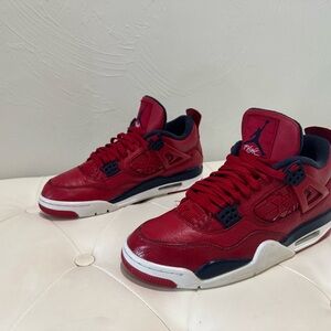 Jordan Air Jordan 4 Retro FIBA 2019 CI1184-617 Red Navy Gold Men's Sneakers